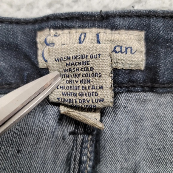 Earl Jeans Jeans Womens 10 Blue Denim‎ Cheetah Print Pockets Casual Straight Leg - Picture 7 of 11